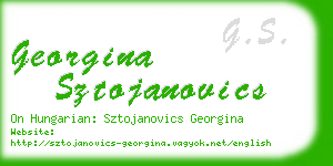 georgina sztojanovics business card